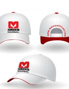 Realistic white baseball cap set. Back front and side view isolated on white background illustration